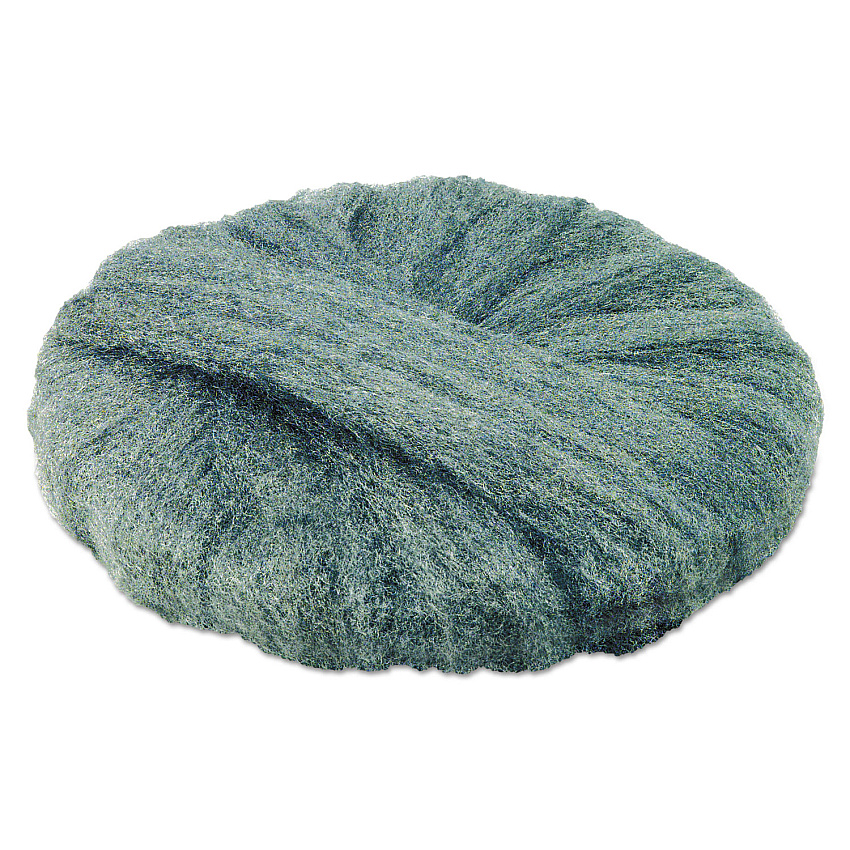 GMT Radial Steel Wool Pads, Grade 0 (Fine): Cleaning and Polishing, 20" Diameter, Gray, 12/Carton (120200)