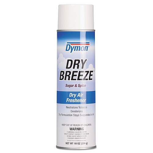 Dymon Dry Breeze Aerosol Air Freshener, Sugar and Spice, 10 oz Aerosol Spray, 12/Carton (70220)