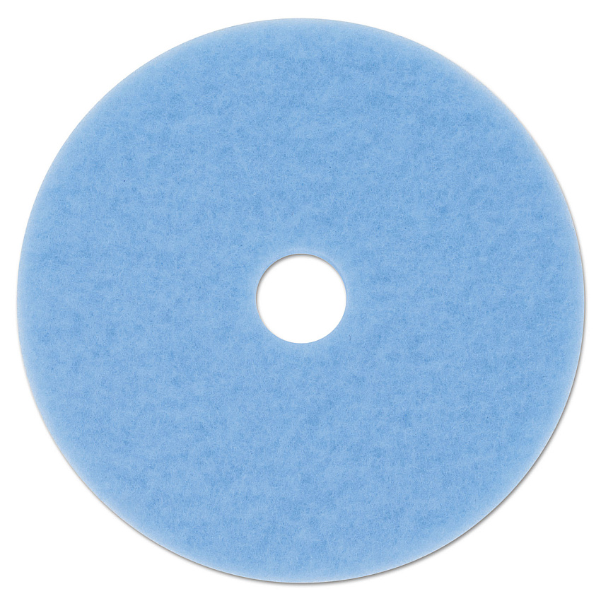 3M Hi-Performance Burnish Pad 3050, 20" Diameter, Sky Blue, 5/Carton (59825)