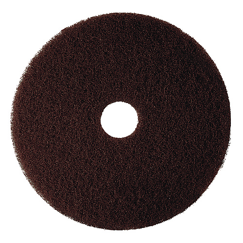 3M Low-Speed High Productivity Floor Pads 7100, 14" Diameter, Brown, 5/Carton (08442)