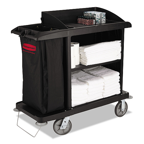 Rubbermaid 6190BLA Multi-Shelf Cleaning Cart