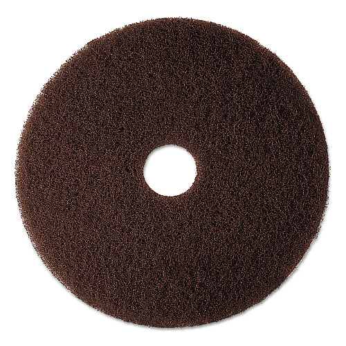 3M Low-Speed High Productivity Floor Pad 7100, 17" Diameter, Brown, 5/Carton (08445)