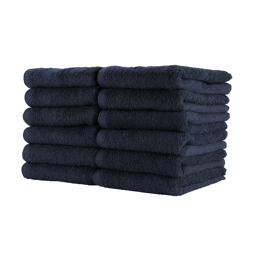 Cotton Jr. Salon Towel 16x27 Navy - Case Of 180 (BBJ-1627-2.5NVY-CS)