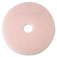 3M Ultra High-Speed Eraser Floor Burnishing Pad 3600, 17" Diameter, Pink, 5/Carton (25855)