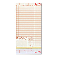 Guest Check Loose-pack Refill, 15 Lines, Three-part Carbonless, 4.2 X 8.5, 200 Forms/pad, 10 Pads/carton