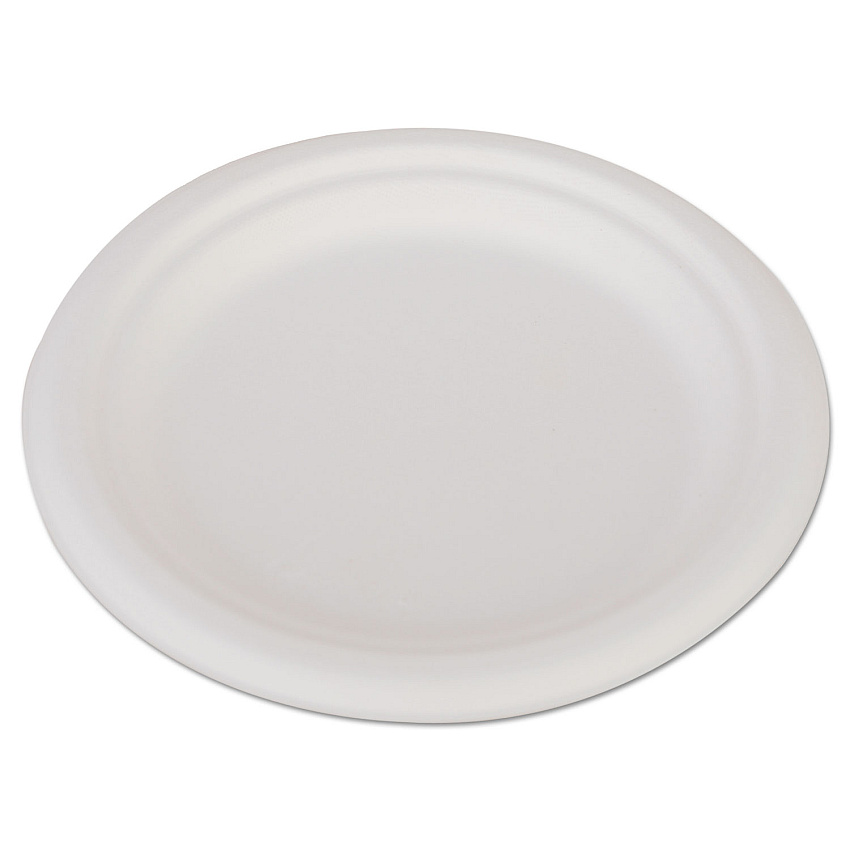 SCT ChampWare Heavyweight Bagasse Dinnerware, Plate, 6", White, 1,000/Carton (18110)