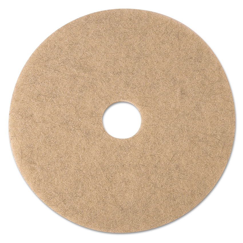 3M Ultra High-Speed Natural Blend Floor Burnishing Pads 3500, 21" Diameter, Tan, 5/Carton (19009)