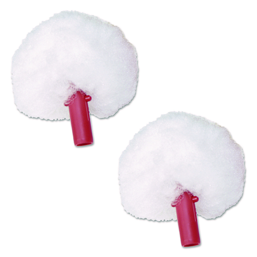 Unger ErgoToilet Bowl Brush Replacement Swab Head, White, 2/Pack (BSRHR)
