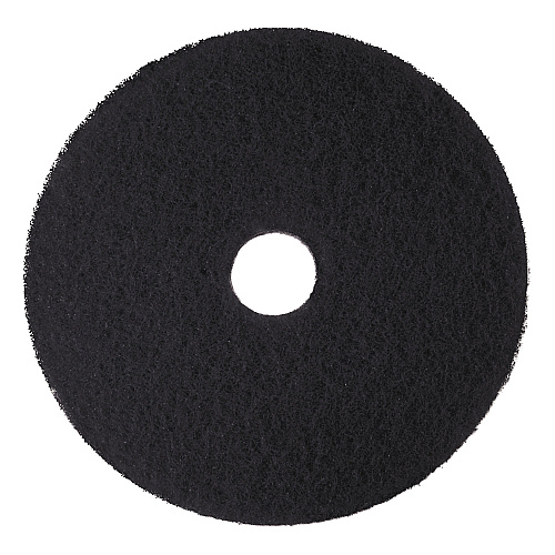 3M Low-Speed High Productivity Floor Pads 7300, 18" Diameter, Black, 5/Carton (08276)