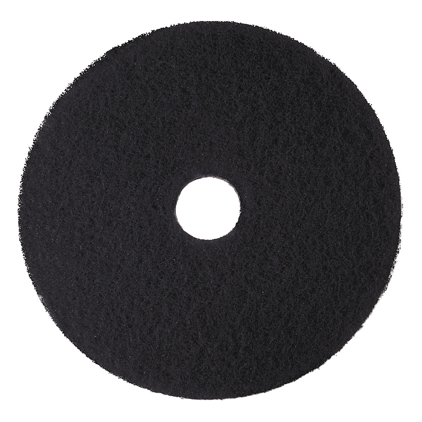 3M Low-Speed High Productivity Floor Pads 7300, 18" Diameter, Black, 5/Carton (08276)