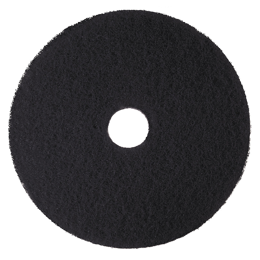 3M Low-Speed High Productivity Floor Pads 7300, 21" Diameter, Black, 5/Carton (08279)