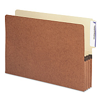 Smead Redrope Drop-Front End Tab File Pockets, 3.5" Expansion, Legal Size, Redrope, 10/Box (74624)
