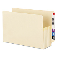 Smead Manila End Tab TUFF Pockets, 5.25" Expansion, Letter Size, Manila, 10/Box (75160)