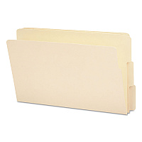 Smead Heavyweight Manila End Tab Folders, 9" High Front, Reinforced 1/3-Cut Tabs: Assorted, Legal, 0.75" Expansion, Manila, 100/Box (27134)