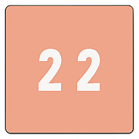 Smead Numerical End Tab File Folder Labels, 2, 1.5 x 1.5, Pink, 250/Roll (67422)