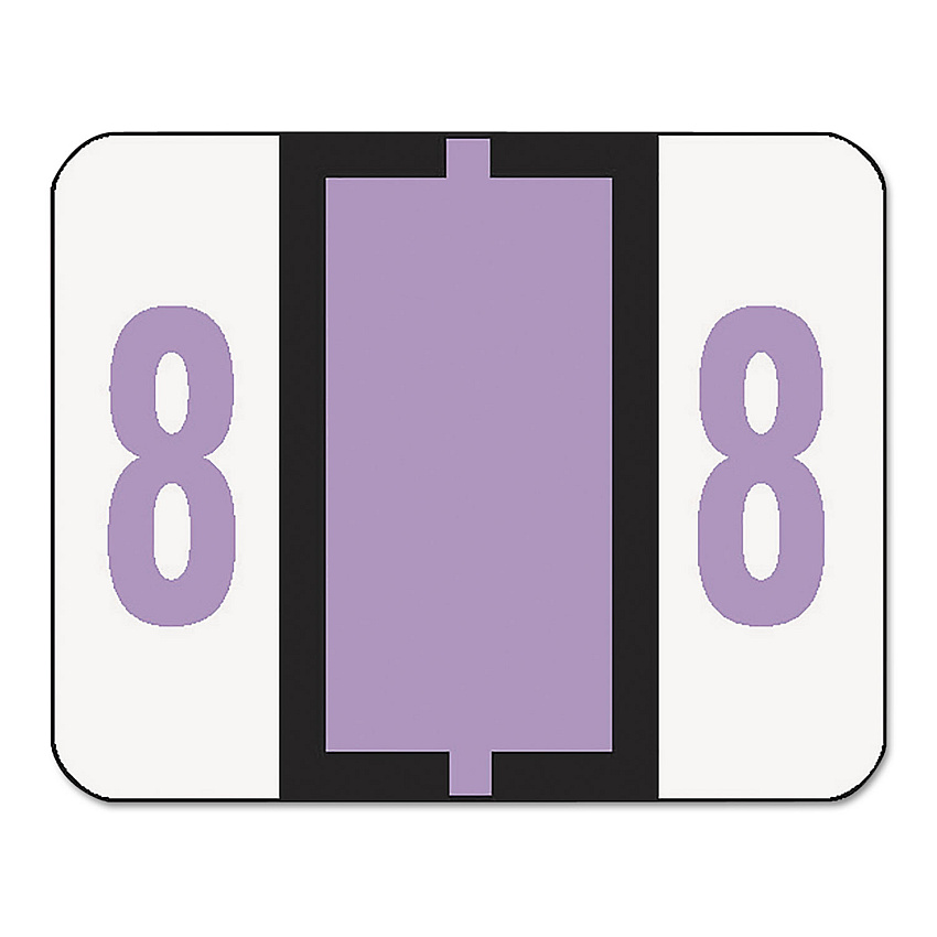Smead Numerical End Tab File Folder Labels, 8, 1 x 1.25, White, 500/Roll (67378)