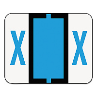 Smead A-Z Color-Coded End Tab Filing Labels, X, 1 x 1.25, White, 500/Roll (67094)