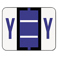 Smead A-Z Color-Coded End Tab Filing Labels, Y, 1 x 1.25, White, 500/Roll (67095)
