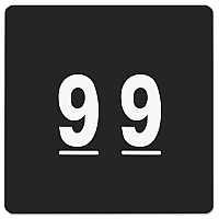 Smead Numerical End Tab File Folder Labels, 9, 1.5 x 1.5, Black, 250/Roll (67429)