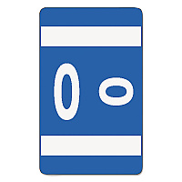Smead AlphaZ Color-Coded Second Letter Alphabetical Labels, O, 1 x 1.63, Dark Blue, 10/Sheet, 10 Sheets/Pack (67185)