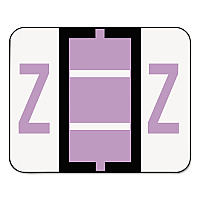 Smead A-Z Color-Coded End Tab Filing Labels, Z, 1 x 1.25, White, 500/Roll (67096)