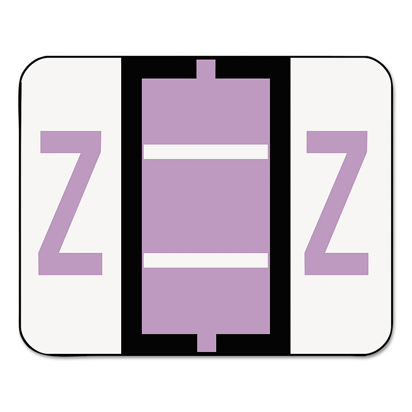 Smead A-Z Color-Coded End Tab Filing Labels, Z, 1 x 1.25, White, 500/Roll (67096)