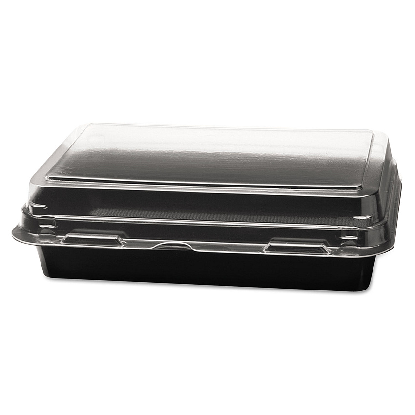 Dart 846622PS94 Creative Carryouts Hinged Plastic Hot Deli Boxes
