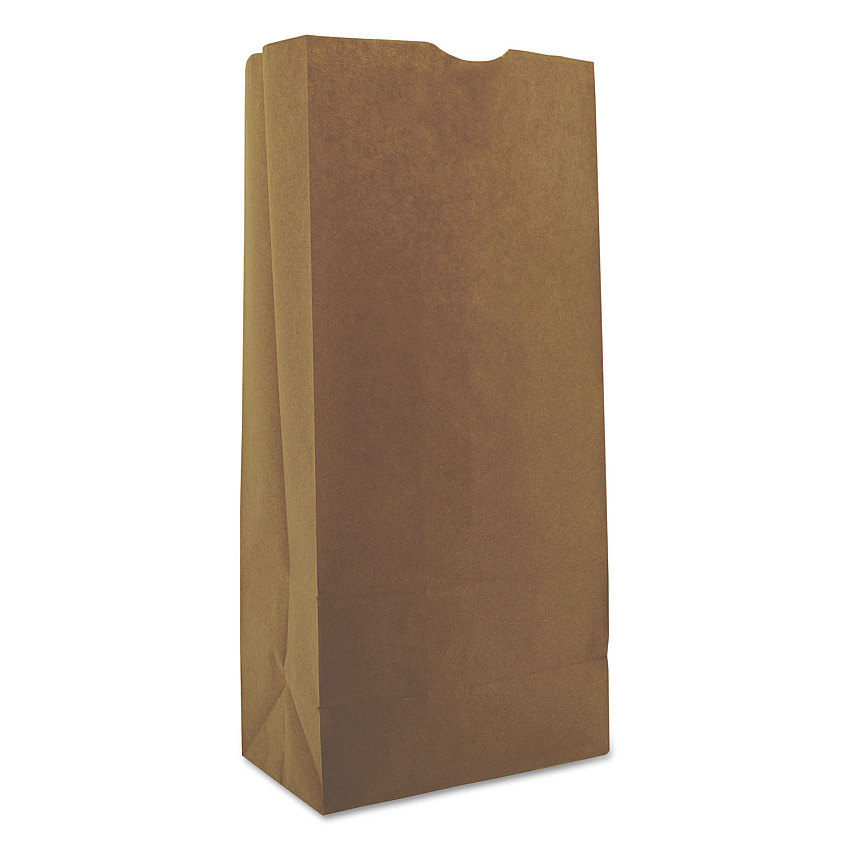 General Grocery Paper Bags, #25 Size, 8.25" x 5.25" x 18", Natural, 500/Bundle (GK25500)