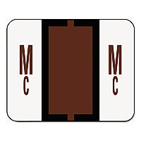 Smead A-Z Color-Coded End Tab Filing Labels, Mc, 1 x 1.25, White, 500/Roll (67097)