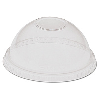 SOLO Dome-Top Cold Cup Lids, Fits 28 oz to 32 oz Cold Cups, Plastic, Clear, 500/Carton (LD28CH)