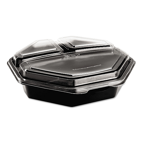 Dart 864628PS94 OctaView Hinged-Lid Cold Food Containers