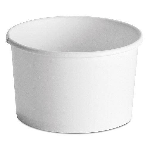 Chinet Squat Paper Food Container, Streetside Design, 8-10 oz, White, 50/Pack, 20/Carton (71037)
