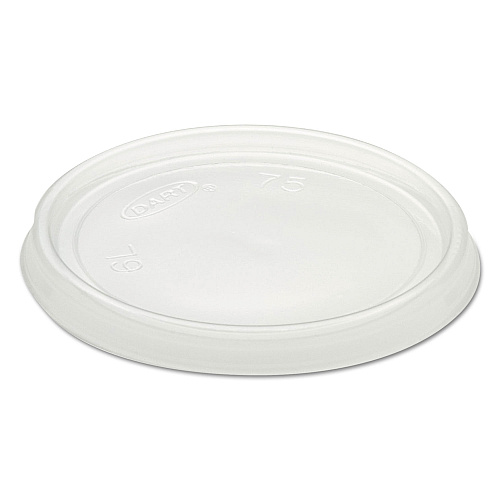 Dart Non-Vented Container Lids, Clear, Plastic, 100/Pack, 10 Packs/Carton (6CLR)