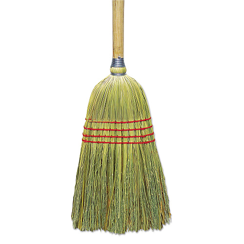 Boardwalk&reg; Corn/Fiber Broom, 56", Wood Handle, Natural, 6 Brooms (BWKBR10012)