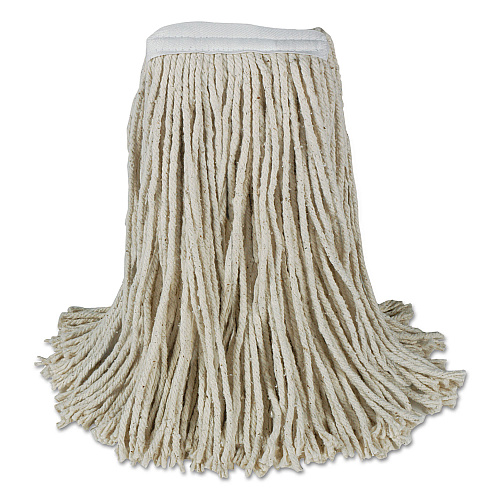 Boardwalk&reg; Banded Cotton Mop Heads, Cut-End, 20oz, White, 12/Carton (BWKCM20020)