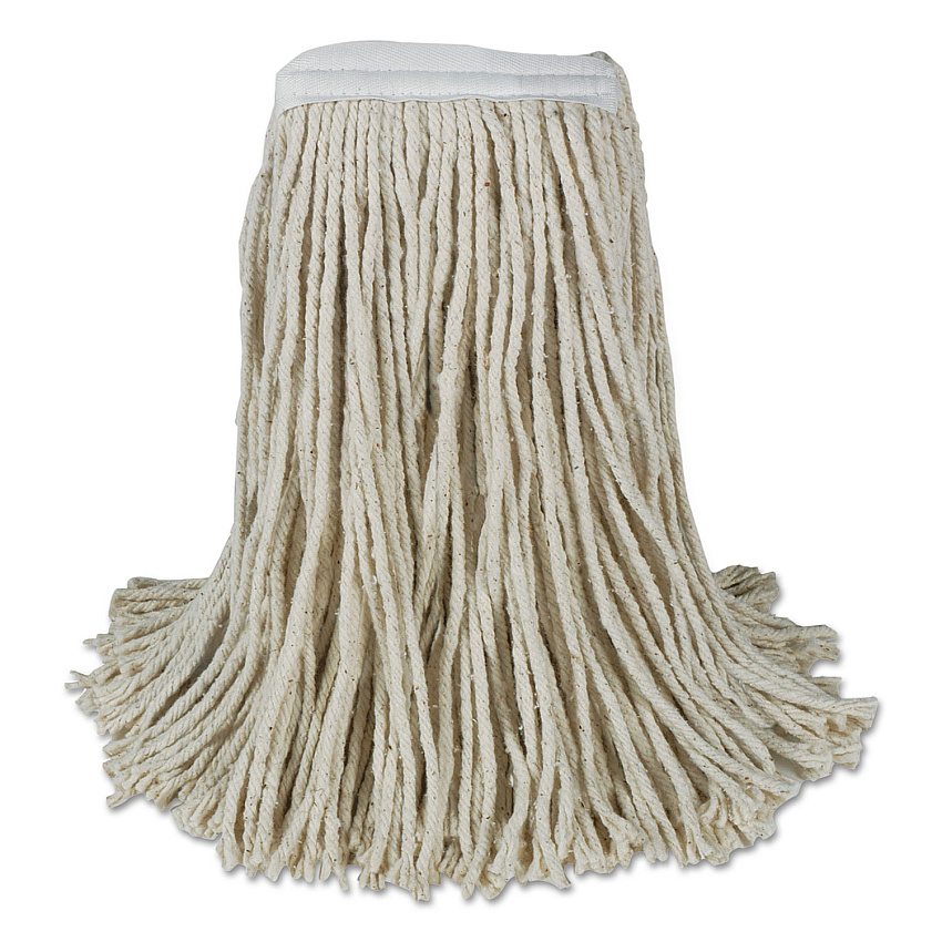 Boardwalk&reg; Banded Cotton Mop Heads, Cut-End, 20oz, White, 12/Carton (BWKCM20020)