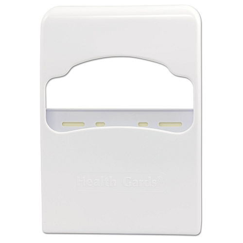 Health Gards Quarter-fold Toilet Seat Cover Dispenser, 8.75 X 2 X 12, White