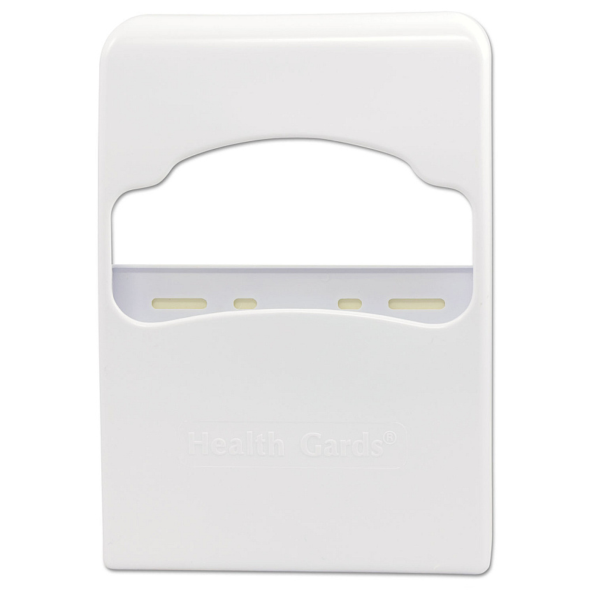 Health Gards Quarter-fold Toilet Seat Cover Dispenser, 8.75 X 2 X 12, White