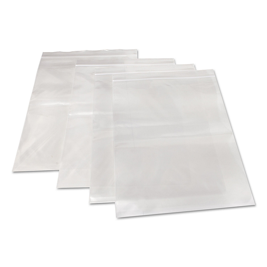BagCo Zippit Resealable Bags, 4 mil, 9" x 12", Clear, 100 Bags/Pack, 5 Packs/Carton (MGZ4P0912)