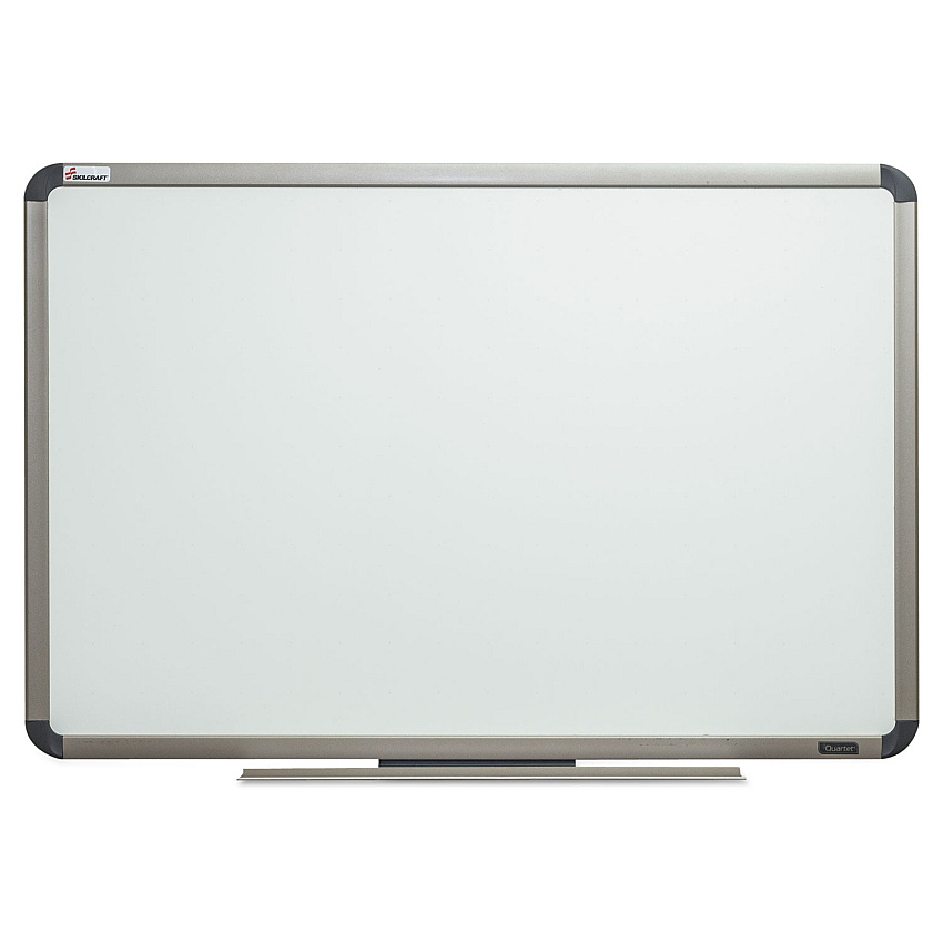 AbilityOne 7110016222125, SKILCRAFT Total Erase White Board, 48 x 36, White Surface, Silver Titanium Frame