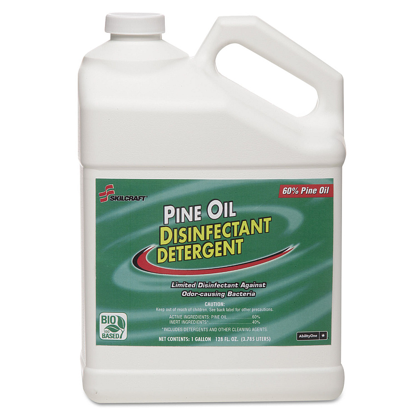 AbilityOne 6840005843129, SKILCRAFT Pine Oil Disinfectant Detergent, 1 gal, 6/Carton