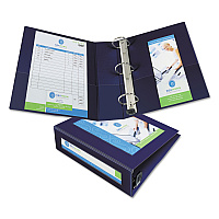 Avery Framed View Heavy-Duty Binders, 3 Rings, 3" Capacity, 11 x 8.5, Navy Blue (68038)