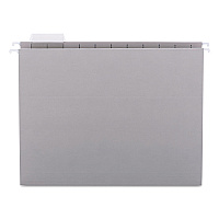 Smead Colored Hanging File Folders with 1/5 Cut Tabs, Letter Size, 1/5-Cut Tabs, Gray, 25/Box 8 1/2" x 11" - Top Tab Location - Assorted Tab Position - 11 pt. - Vinyl - Gray - 10% Recycled - 25 / Box (64063)