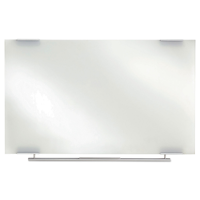 Iceberg Clarity Glass Dry Erase Board with Aluminum Trim, 72 x 36, White Surface (31160)
