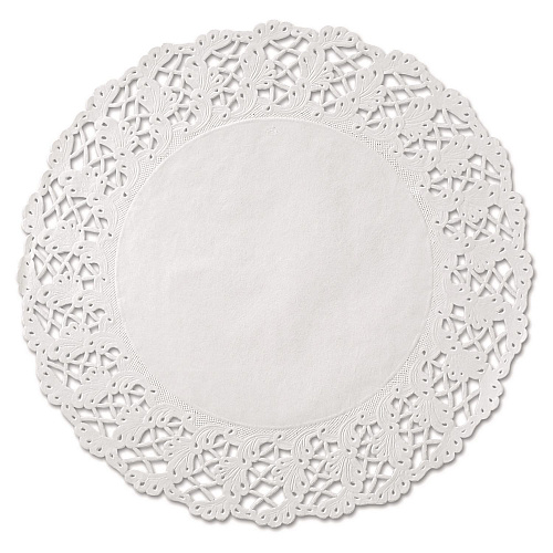 Hoffmaster Kenmore Lace Doilies, Round, 16.5", White, 500/Carton (500260)