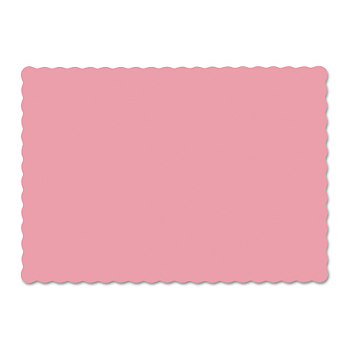 Hoffmaster Placemats, Smooth Surface, Scalloped Edges, 13.5" x 9.5", Dusty Rose, 1,000/Carton (310525)