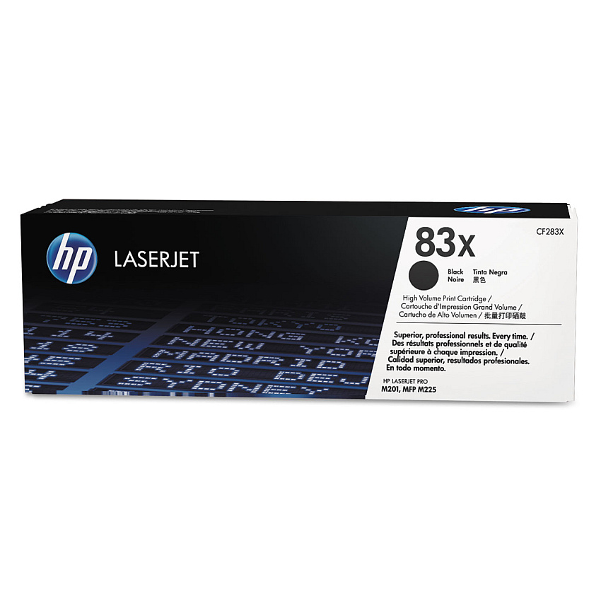 HP 83X, (CF283X) High-Yield Black Original LaserJet Toner Cartridge