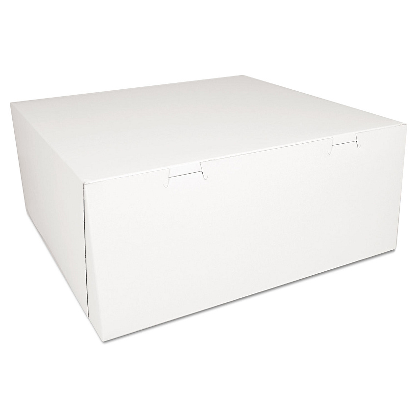 SCT Bakery Boxes, White, Paperboard,14 x 14 x 6, 50/Carton (0993)