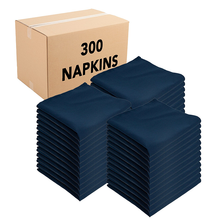 Mariposa Poly Spun Napkin 20x20 Navy Blue - Case Of 300 (NAP-NB-SPUN-CS)
