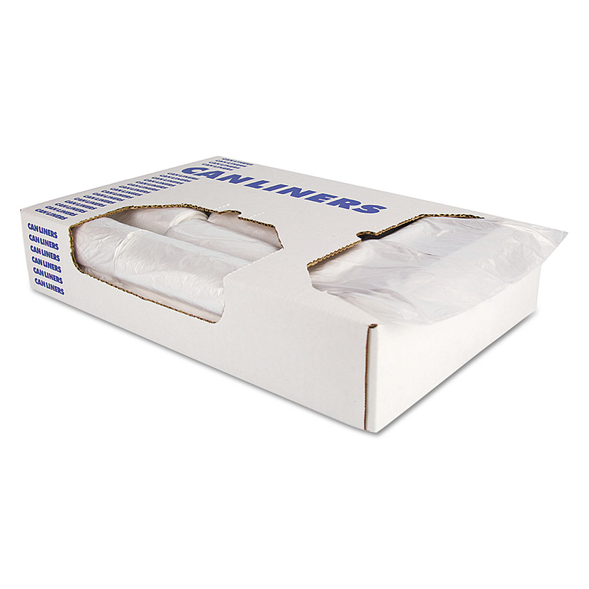 Heritage High-Density Waste Can Liners, 30 gal, 16 mic, 30" x 37", Natural, 25 Bags/Roll, 20 Rolls/Carton (Z6037XNR01)